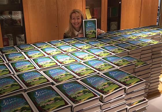 Erica signing  2000 copies of The Dandelion Years